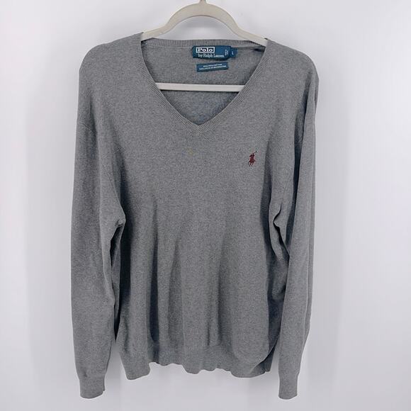 Polo by Ralph Lauren Other - Polo Ralph Lauren 100% Pima cotton V-neck fine knit sweater sz L